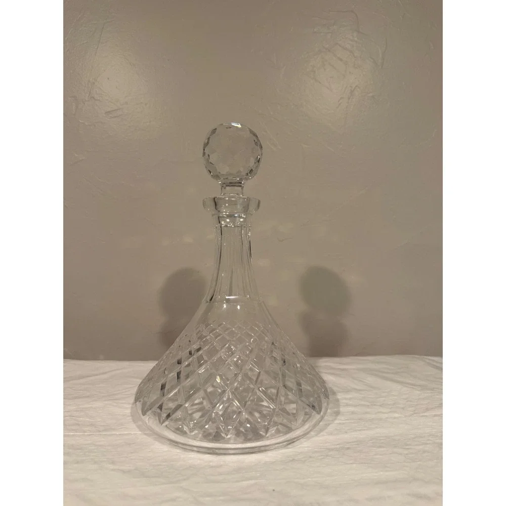 Waterford Crystal Alina  Ships Decanter Unisex OS Clear Excellent Diamond Cut